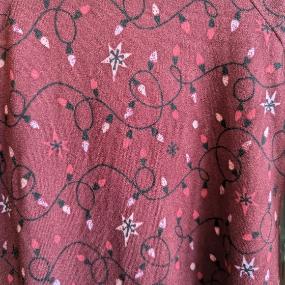 Evsie holiday print dress size xxs (7) - Picture 3 of 6